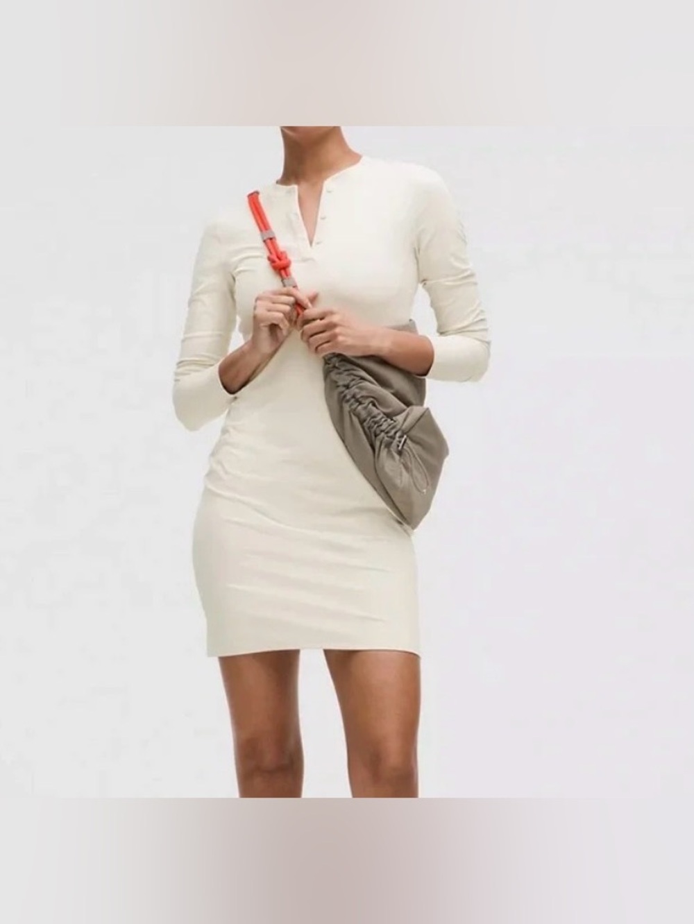 NWT Lululemon All Aligned Ribbed Long-Sleeve Henley Dress Size 10 $128 retail